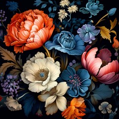 Floral background of_beautiful_flowers