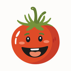 illustration of isolated tomato on white background