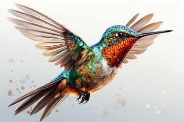 hummingbird in flight