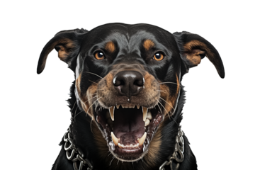 rottweiler isolated on transparent background. Generative Ai
