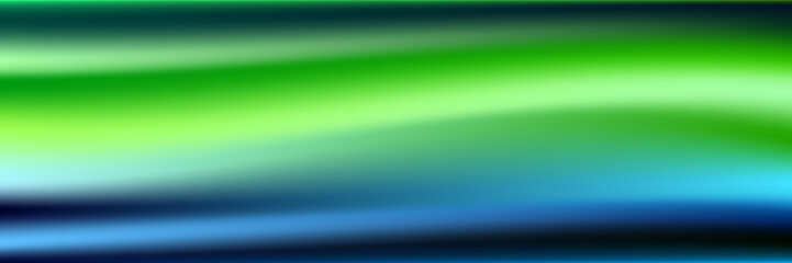 Abstract green and blue background. Green aurora borealis. Northern lights, polar lights, glow blur background vector.
