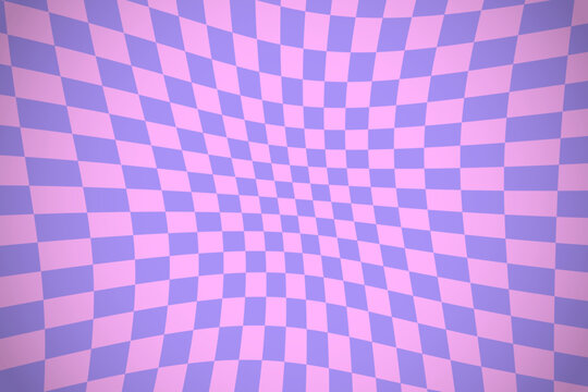 Vector abstract retro background in groovy style. Vintage groovy chessboard background.