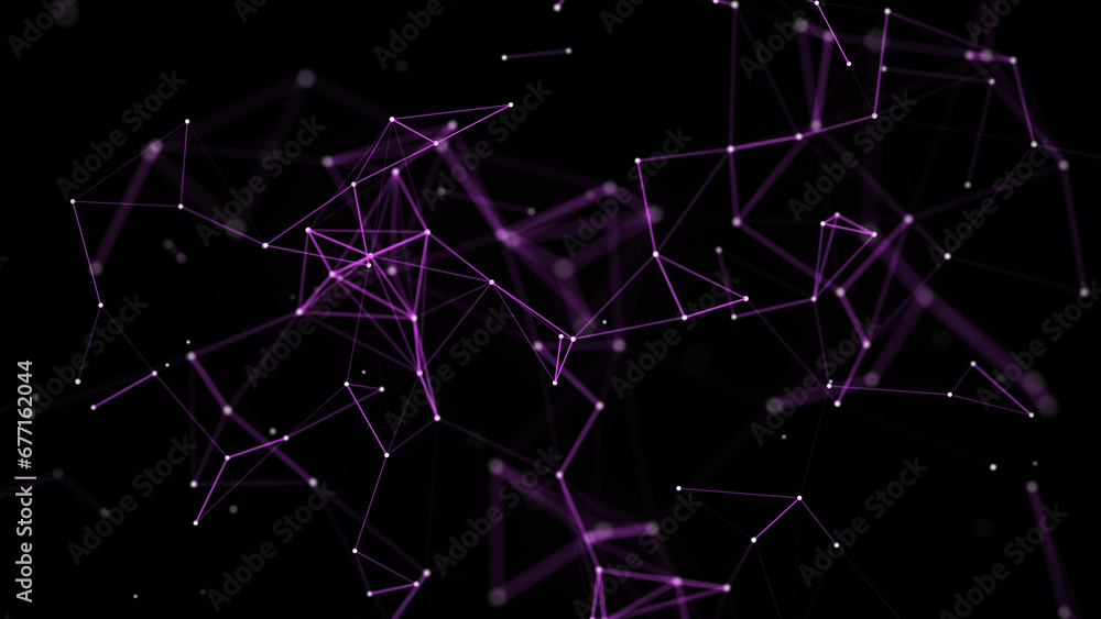 Poster network connection structure background. abstract technology with points and lines. digital futurist