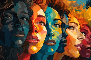 Diversity Illustration Created with Generative AI