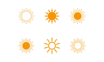 SUN LOGO DESIGN ICON VECTOR