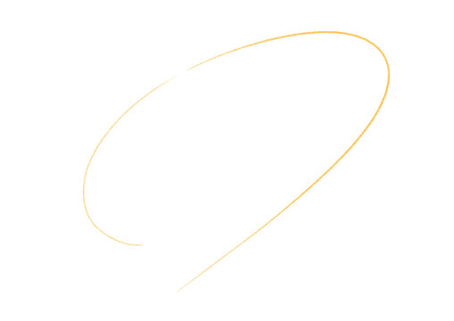 黄色い手描きの丸印