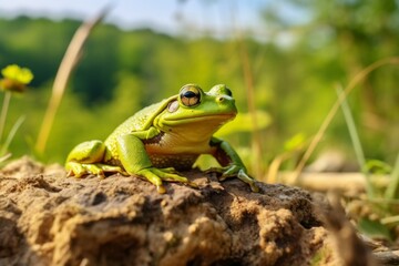 Fototapeta premium View of frog in nature