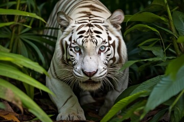 a white tiger in the wild