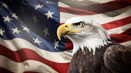 american bald eagle created with Generative AI technology