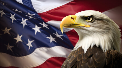 american bald eagle created with Generative AI technology