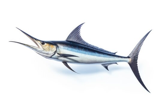 Black Marlin Istiompax Indica fish isolated on white background