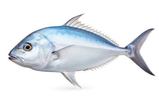 Bluefin Trevally Caranx Melampygus fish isolated on white background