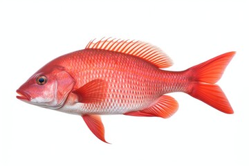 Red Steenbras Dentex Ruprestris fish isolated on white background