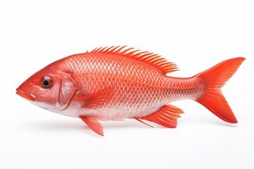 Obraz premium Red Steenbras Dentex Ruprestris fish isolated on white background
