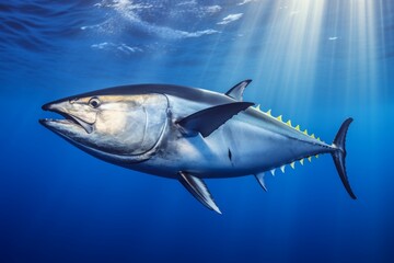 Tuna in the deep ocean