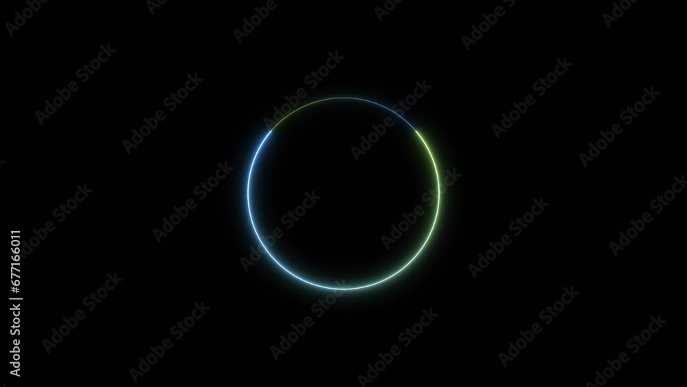 Poster saber neon circle loop