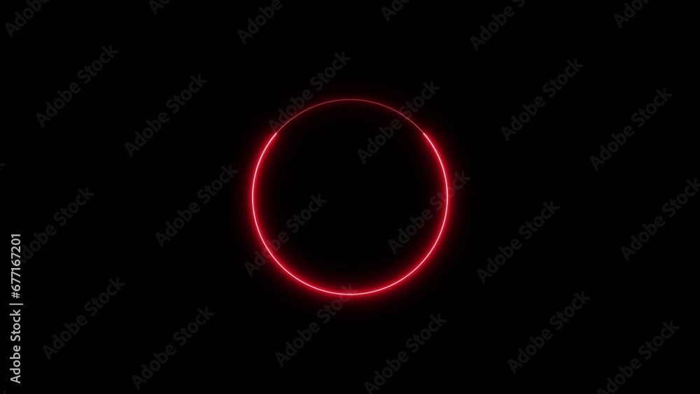 Poster saber neon circle loop
