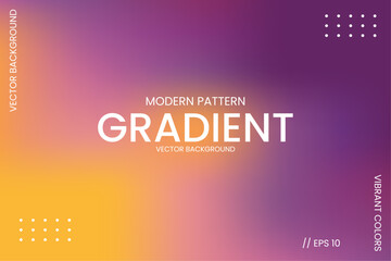 Modern Pattern Gradient Vector Background Orange And Purple