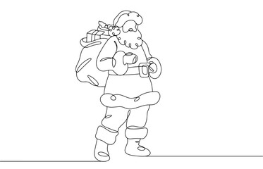 Santa Claus. New Year. One line