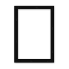 A simple black photo frame with a small pattern. - obrazy, fototapety, plakaty