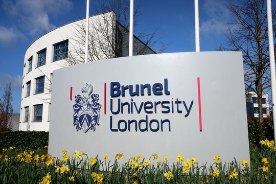 Brunel University London Entrance Sign At Kingston Lane, Uxbridge