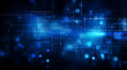 Obraz premium Sleek digital landscape with glowing neon grid lines. Abstract widescreen background wallpaper. 