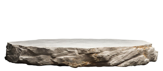 Flat rock podium for product display, cut out