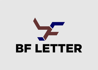 Logo bf fb letter company name - obrazy, fototapety, plakaty