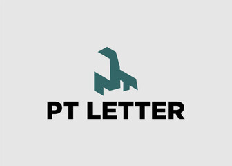 Logo pt letter company name