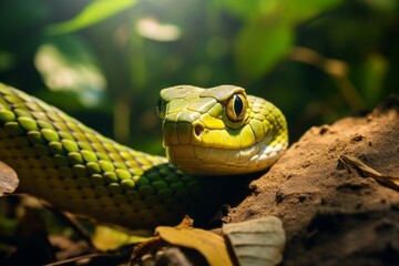 View of snake in nature