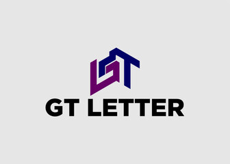 Logo gt letter company name