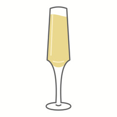 Sparkling champagne glasses vector illustration