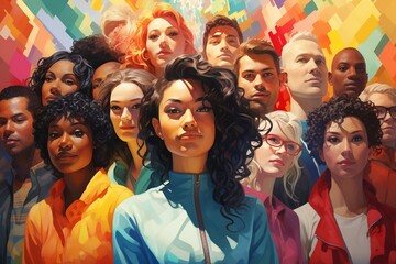 Diversity Illustration Created with Generative AI