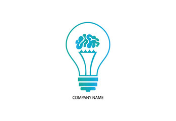 abstract logo brain blub logo inspiration