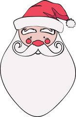 Santa Claus Father Christmas Saint Nicolas head face portrait