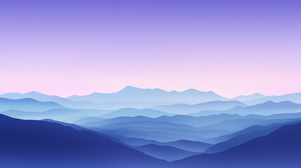 Obraz premium Background featuring minimalist mountain contours, in the style of line art, deep purples and blues