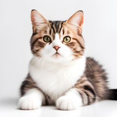 Obraz premium silhouette cat on white background, Black Cat shapes isolated on white background