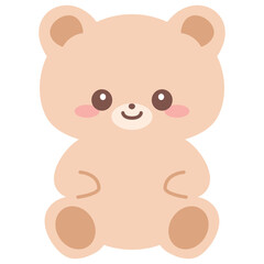 Fototapeta premium 優しいかわいい笑顔のくまのぬいぐるみのおもちゃ