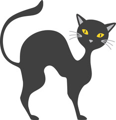 Black cat illustration