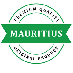 Mauritius. The sign premium quality. Original product. Framed with the flag of the country