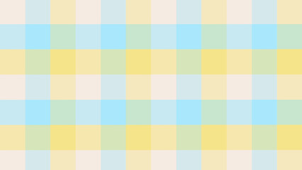 Beige blue and yellow plaid fabric texture as a background	