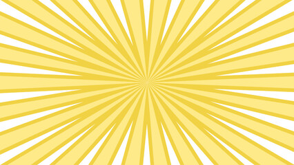 Yellow and white sunburst background