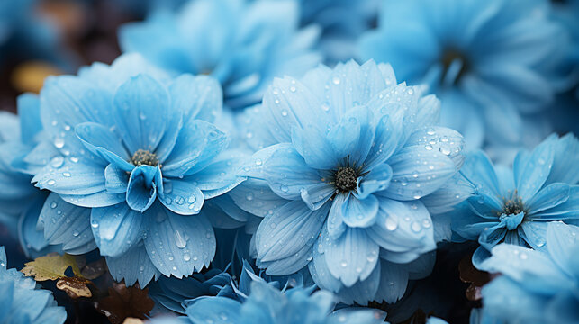 blue hydrangea flower HD 8K wallpaper Stock Photographic Image