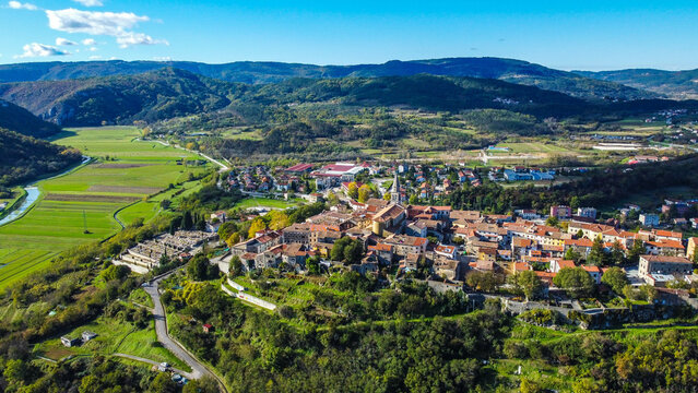 Buzet, Istria, aerial view, Croatia