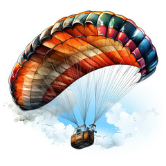 Obraz premium watercolor Paraglider clipart, Generative Ai