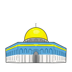 Illustration Al aqsa mosque jerusalem