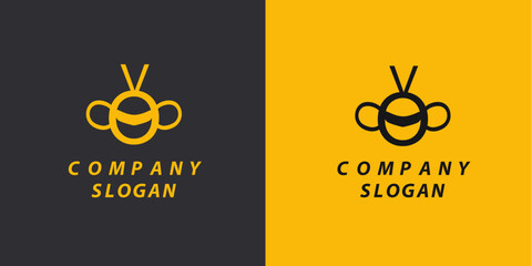 honey Bee animals logo in vector format.