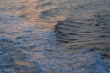 Sunset cruising on sea of Okhotsk