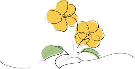 Flower line art illustration