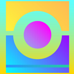 Abstract Minimalist Graphic Gradient Colored Nostalgic Poster Print Template